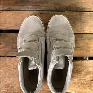 White Velcro Vans
